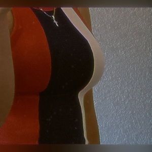 RED WHITE BLUE TANK TOP $2 SIZE:M